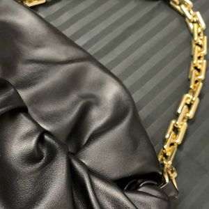 BLACK RUCHED CLOUD BAG