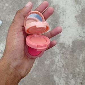 3 in1 face blusher + highlighter with Mirror