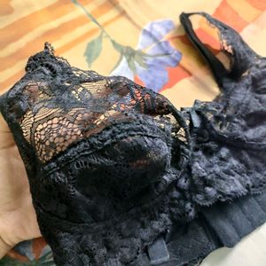 Black Net Bra