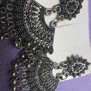 Beautiful Silver Oxidised Earrings Pack Of 2