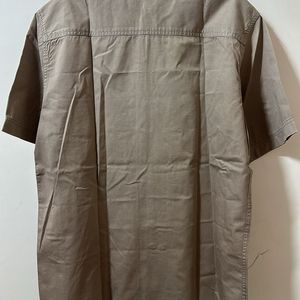 Oversized Beige Formal Shirt