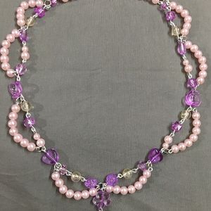 Fairy Purple And Pink Loop Necklace