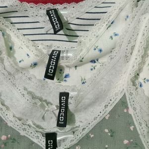 (4)Coquette Lace Trimmed Pinterest Tops