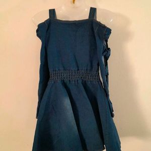 Women Denim Party Dress Girls Teenage