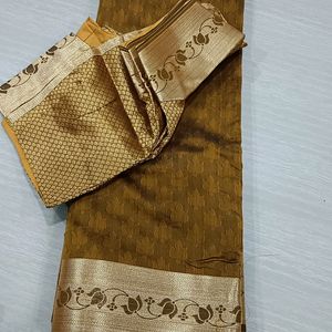 Mustard Colour Festival Saree