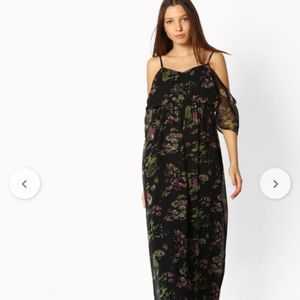 Femmella Black Floral Maxi Dress