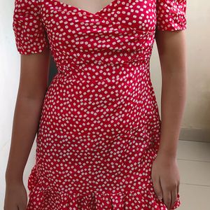 Price Drop🚨SHEIN Daisy Print Red Dress🍒🍷🎀