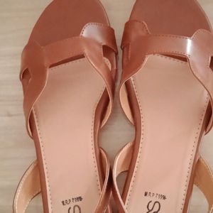 Basic Brown Sling Back Flat