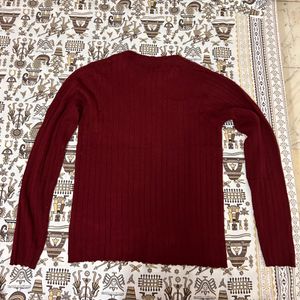 Maroon Knitted Top