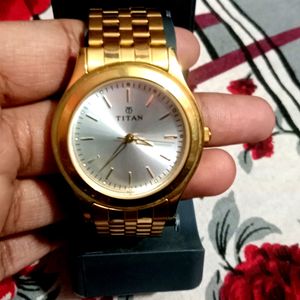 New TITAN Golden Watch For Men ⌚