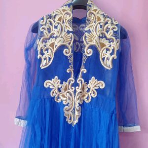 Royal Blue Heavy Neck Gown 😍