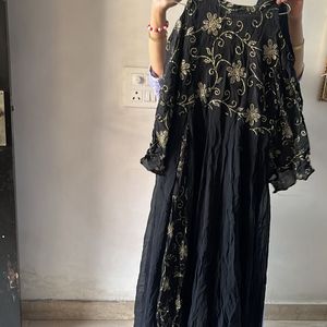 Black Golden Ethnic Gown