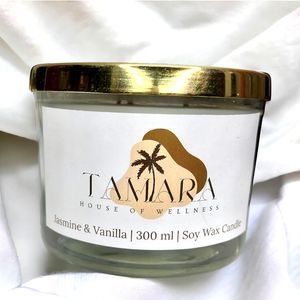 3 wicks scented jar candle (Jasmine & Vanilla)