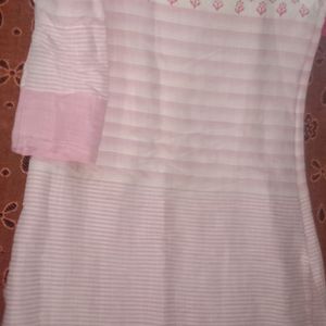 Pink With White Kurta