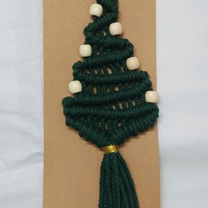 Macrame Christmas Tree Keychain