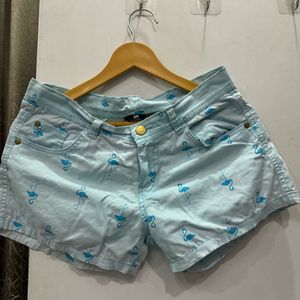 Sky Blue Short Denim Pant