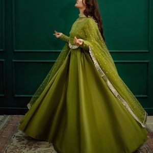 Anarkali Kurti For Mehendi Faction