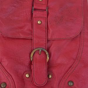 Dark Red Sling Bag Genuine Leather