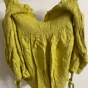 A Cute Attractive Stylish Mustard Coloured Top