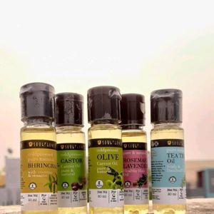 Soulflower Hair & Skin Oil Sampler Pack.