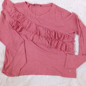 ONLY Coral Frill Full Sleeve T-shirt/Top (Women's)