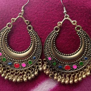 Hanging Chandbali Style Earrings