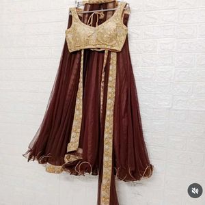 Brown Lehenga Choli Set