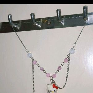 KAWAI PINK HELLO KITTY NECKLACE