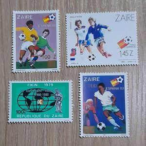 Set Of 4 Zaire Stamps
