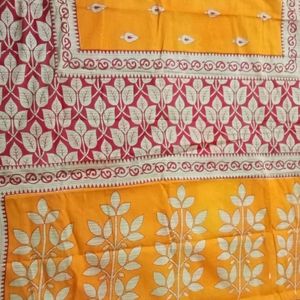 Cotton Print Saree With Blouse