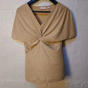 Golden Shimmer Western Top Size M