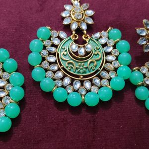 IBrand New Punjabi Meenakari Mangteeka & Yearing S