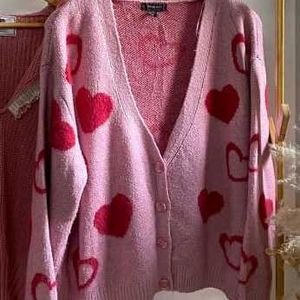 SALE!!! PINK HEARTS CARDIGAN