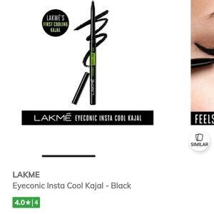 LAKME Eyeconic Insta Cool Kajal, Black (COMBO)