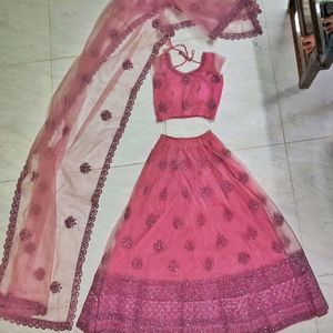 Beautiful Grand Onion Pink Wedding Lehenga Choli