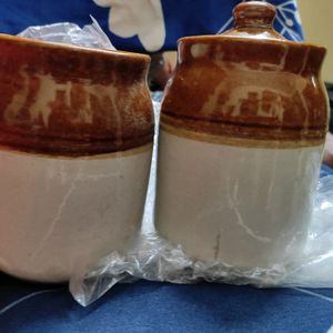 Ceramic Jar Set Of 2 - 300ml