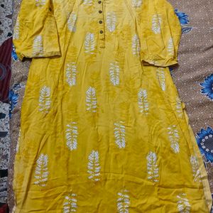 Beautiful Yellow Colour Kurta For Women