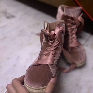 Velvet Peach Shoes