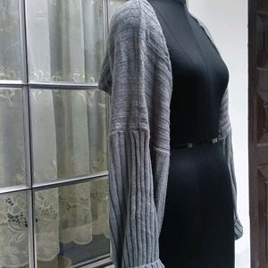 Grey Drop Shoulder Bolero