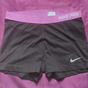 Nike Pro Shorts Purple Band