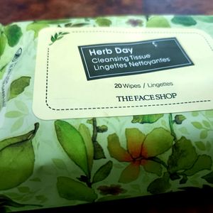 Herb Day Cleansing Tissue 20 Wipes