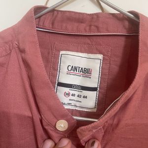 New Cantabil Peach Color Shirt