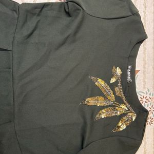 Green Embellished Top