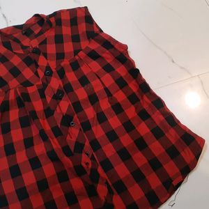 Womens Red Black Top