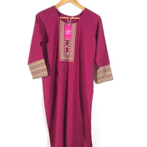 Purple Emboridered Kurta(Women’s)