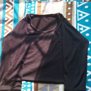 Black Crop Top Small Size Used Two Three Times.