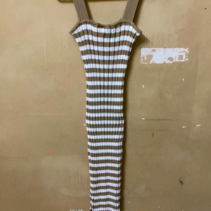 Striped Midi Bodycon Dress