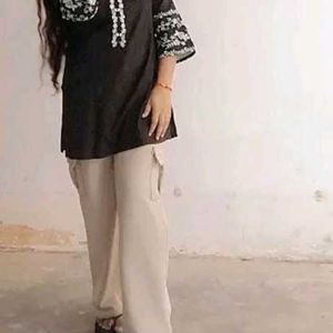 Short Black kurti.