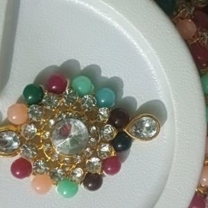 Multicolored Choker Set