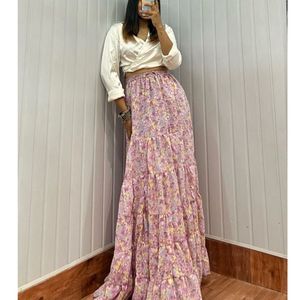 Trendy Flowy Layered Skirt 🩷